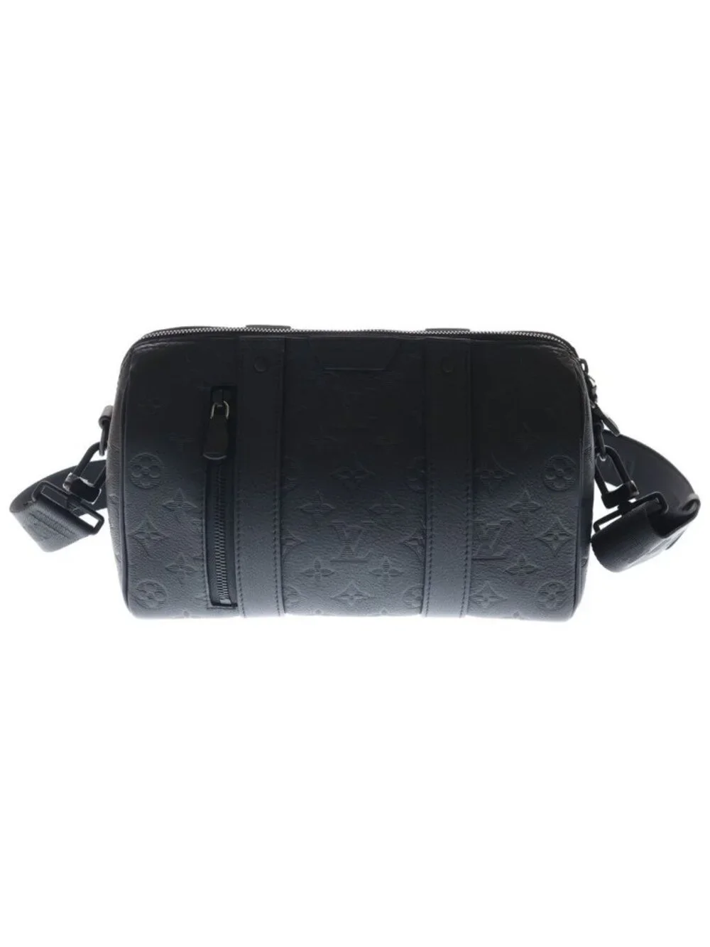 Louis Vuitton City Keepall Monogram Shadow Leather Shoulder Bag Noir Black